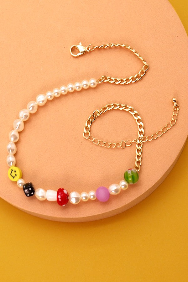 PEARL SMILE BEADS NECKLACE | 31N22059