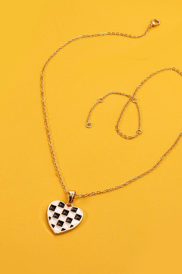 BUTTERFLY STARBURST HAMSA HEART EPOXY NECKLACE | 31N22048