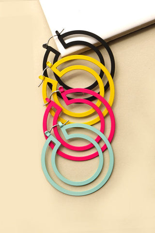 MATTE CUT OUT HOOP EARRINGS | 31E22367