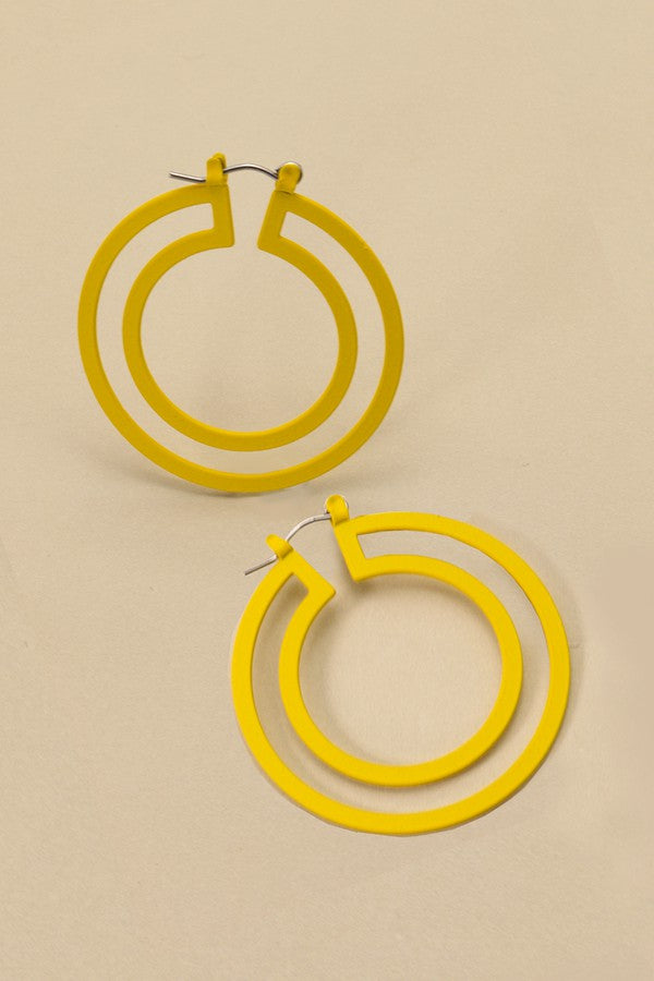 MATTE CUT OUT HOOP EARRINGS | 31E22367