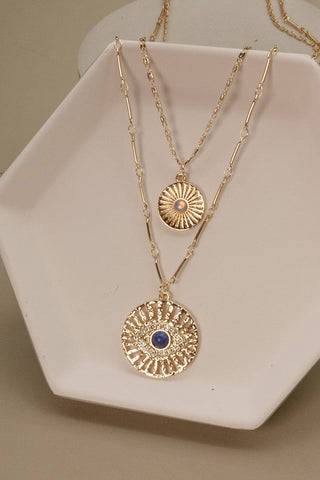 EYE PENDAN DOUBLE LAYER NECKLACE | 71N211672
