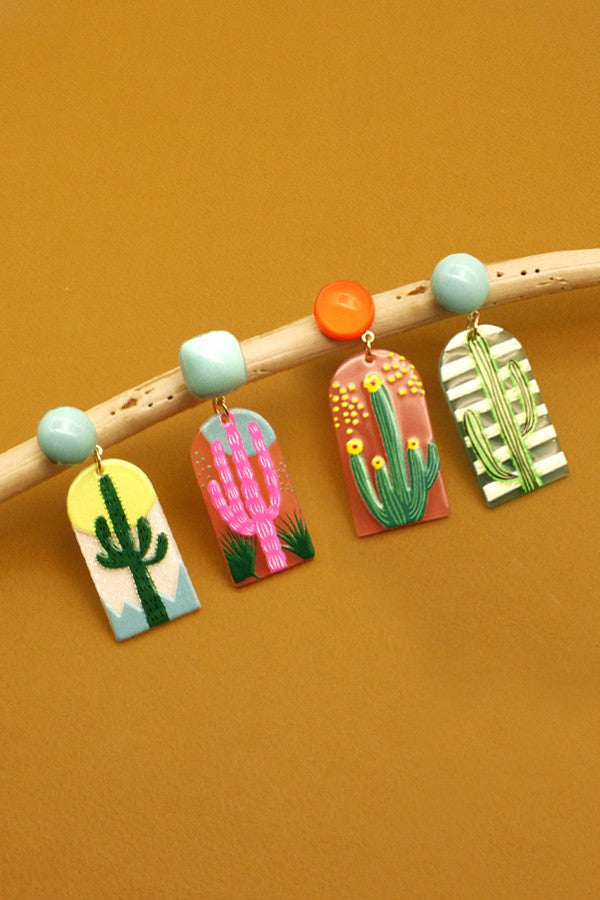 DESERT DESIGN ACETATE DROP EARRINGS | 40E237