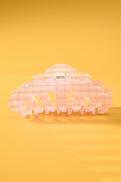 CHECKER CELLULOSE HAIR CLAW CLIPS | 40H468