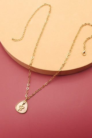 OVAL CHARM SNAKE PENDANT NECKLACE | 71N21212