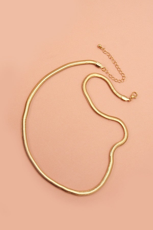 GOLD BRASS SNAKE CHAIN NECKLACE | 31ND2219
