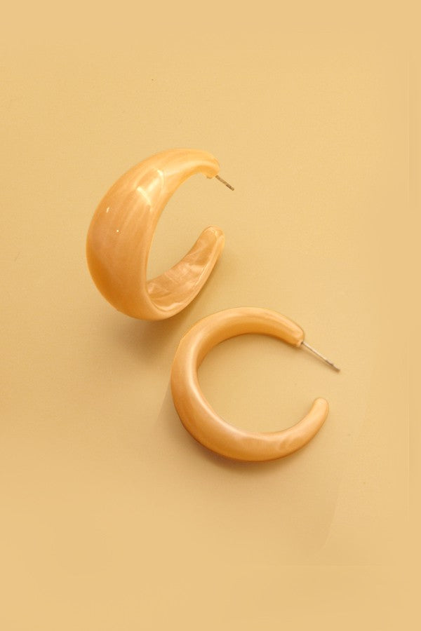 MARBLE HOOP EARRINGS | 51E2062518