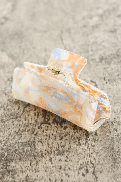LARGE MARBLE FINISHED HAIR CLAW CLIP | 40H483