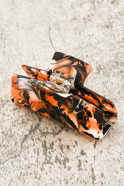 LARGE MARBLE FINISHED HAIR CLAW CLIP | 40H483