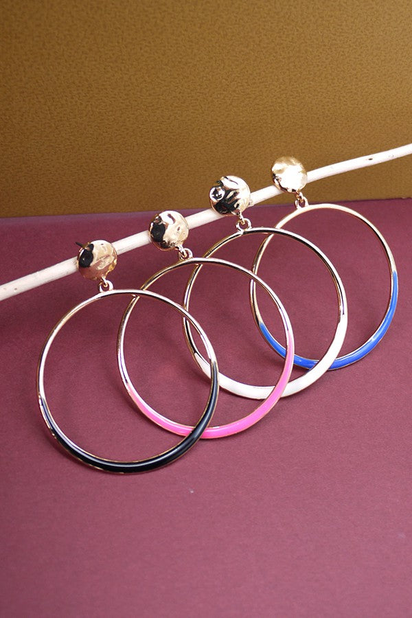 STATEMENT COLOR HOOP EARRINGS | 51E2070912