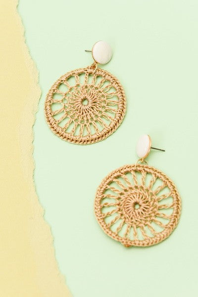 BOHO CROCHET HOOP EARRINGS | 51E2062568