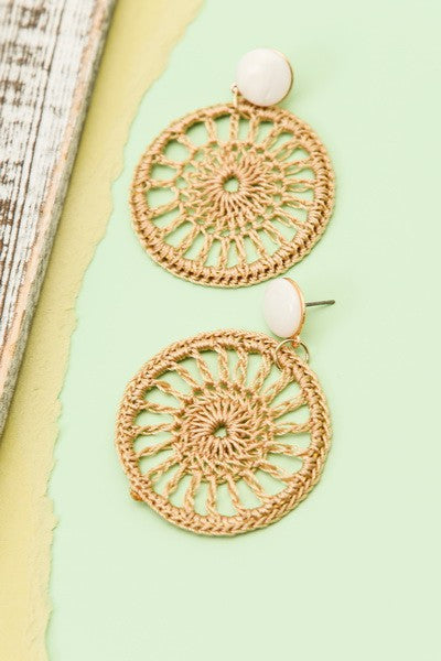 BOHO CROCHET HOOP EARRINGS | 51E2062568