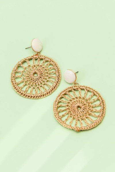 BOHO CROCHET HOOP EARRINGS | 51E2062568