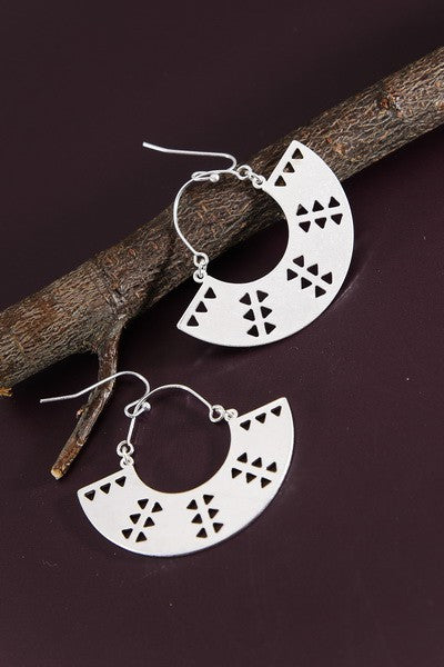 AZTEC DROP HOOP EARRINGS | 51E2080157