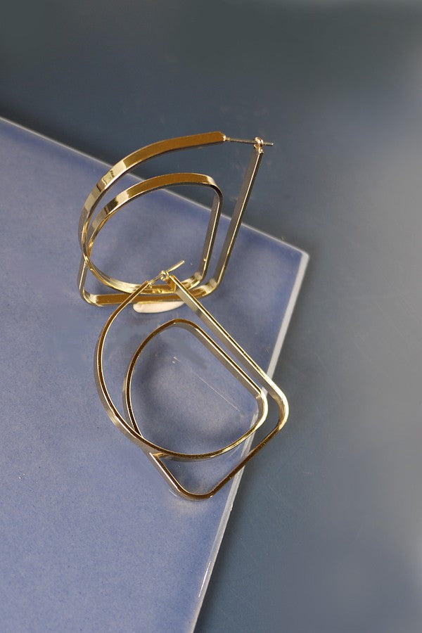 GEO D HOOP EARRINGS | 52E2082294