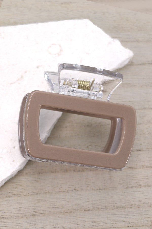 MID SIZE RECTANGLE  HAIR CLAW CLIP | 40H652