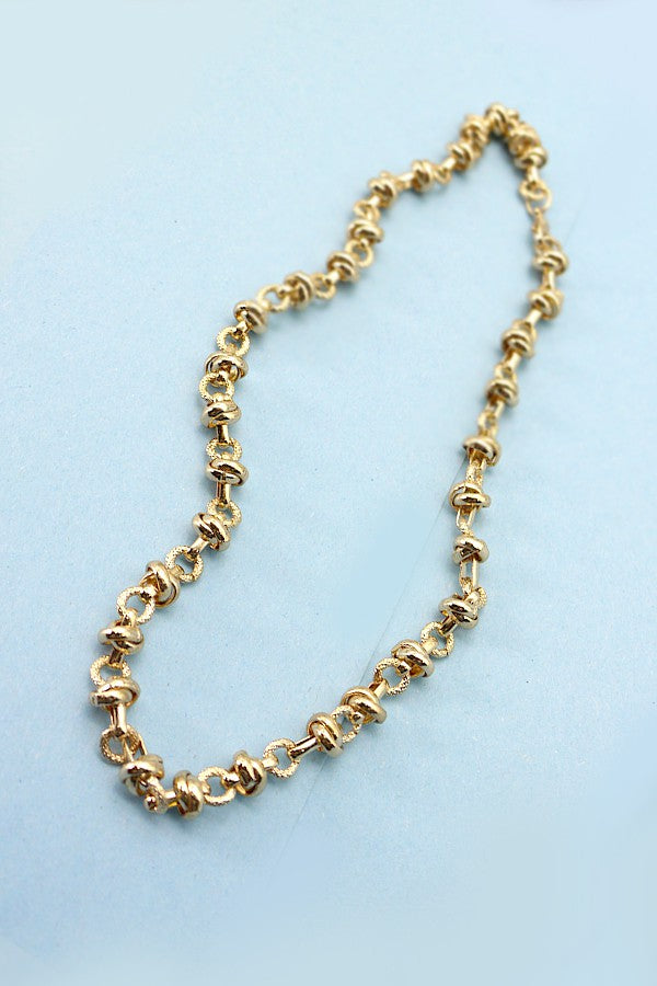HANDMADE KNOT LINK CHAIN NECKLACE | 25N532