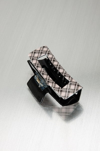 LARGE PLAID HAIR CLAW CLIPS | 40H532