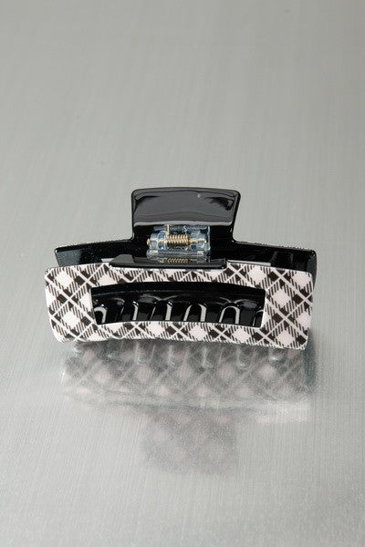 LARGE PLAID HAIR CLAW CLIPS | 40H532