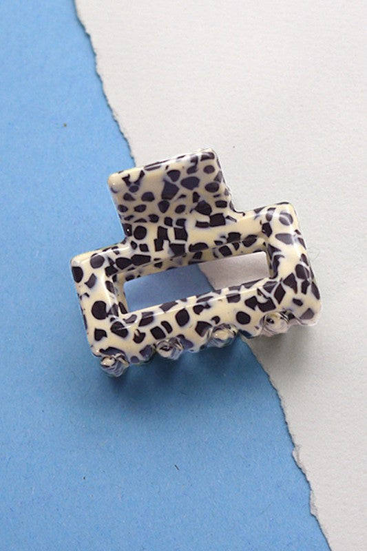 CELLULOSE CUT OUT RECTANGLE HAIR CLAW CLIPS | 40H539