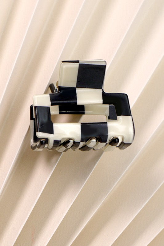 CELLULOSE CUT OUT RECTANGLE HAIR CLAW CLIPS | 40H539