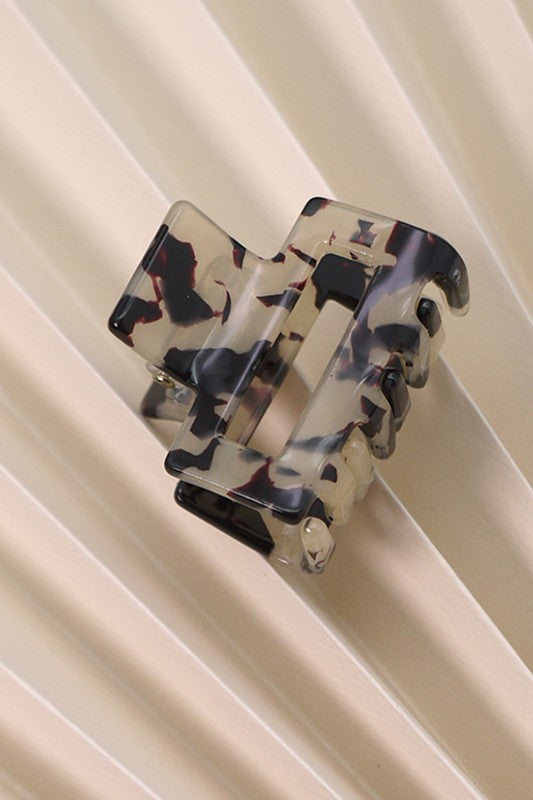 CELLULOSE CUT OUT RECTANGLE HAIR CLAW CLIPS | 40H539