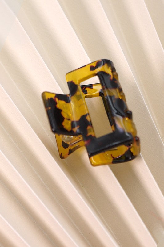 CELLULOSE CUT OUT RECTANGLE HAIR CLAW CLIPS | 40H539