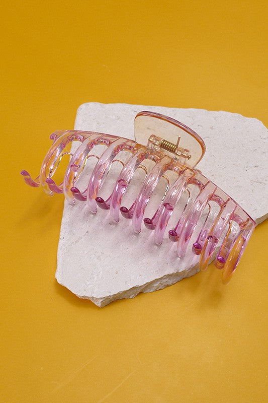 ACETATE CLEAR OMBRE HAIR CLAW CLIPS | 40H534