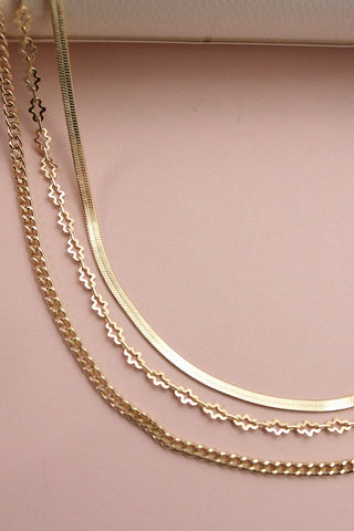 TRIPLE LAYER SNAKE SUNBURST NECKLACE | 31N22419
