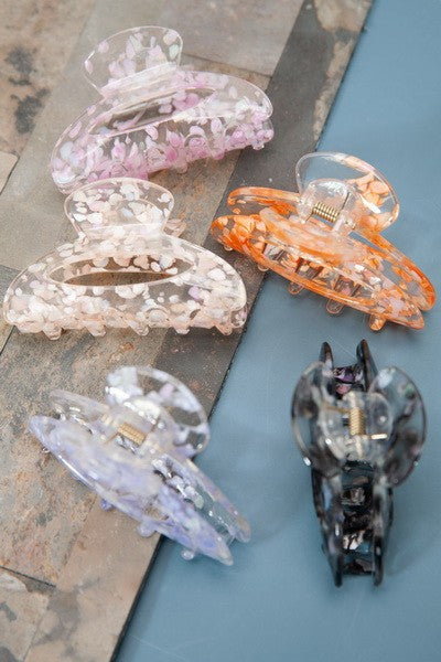 SPLASH SPLATTER MIX OVAL COLOR HAIR CLAW CLIPS | 40H553