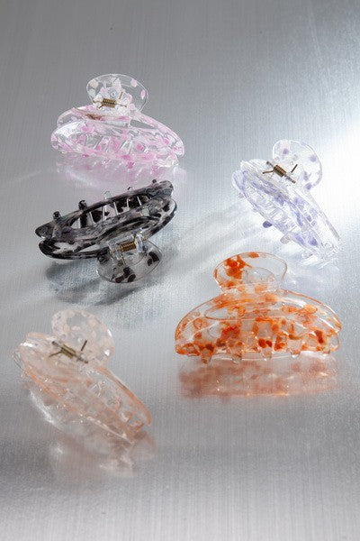 SPLASH SPLATTER MIX OVAL COLOR HAIR CLAW CLIPS | 40H553