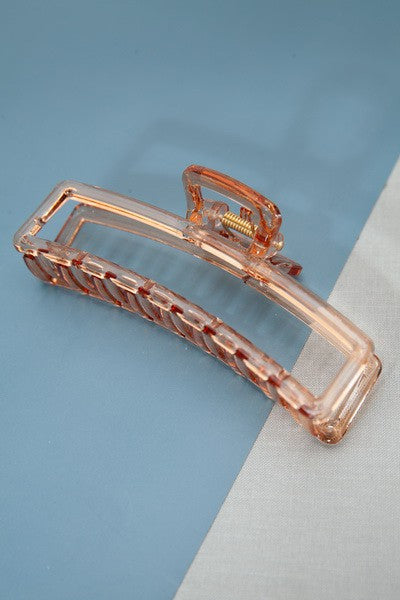 JUMBO CLEAR OPEN RECTANGLE HAIR CLAW CLIPS | 40H554
