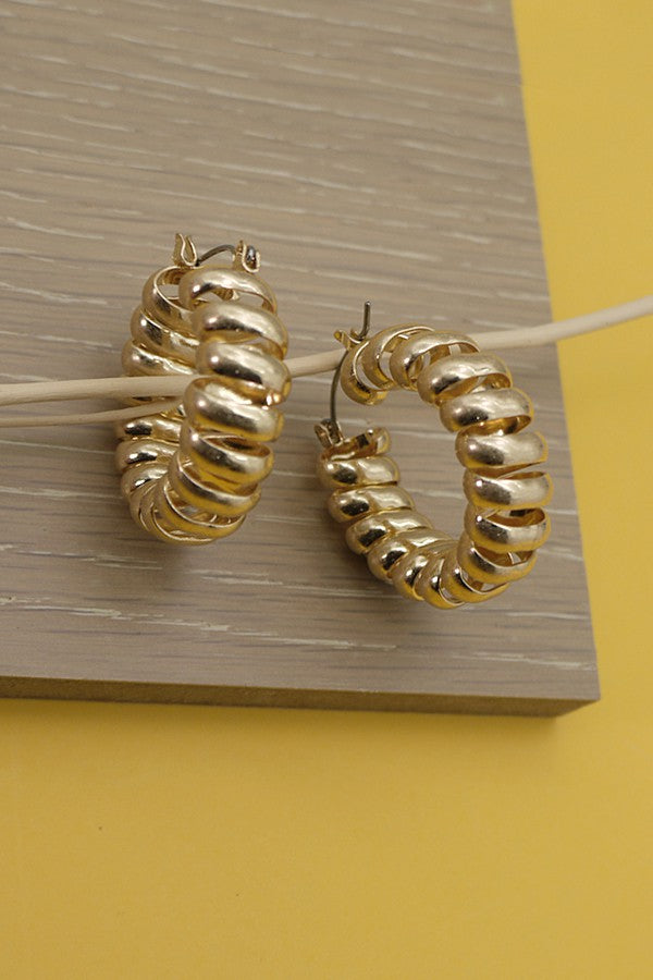 CLASSIC MATTE COIL HOOP EARRINGS | 80E068