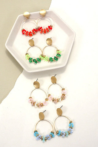 TEARDROP GLASS BEAD DROP EARRINGS | 10E3011861