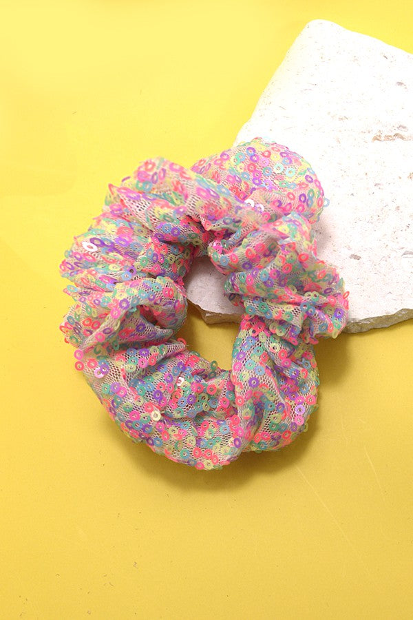 CHIFFON SEQUIN SCRUNCHIES | 40S707