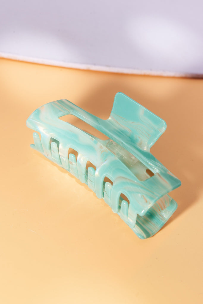 RECTANGLE COLORFUL CELLULOSE HAIR CLAW CLIP | 40H579