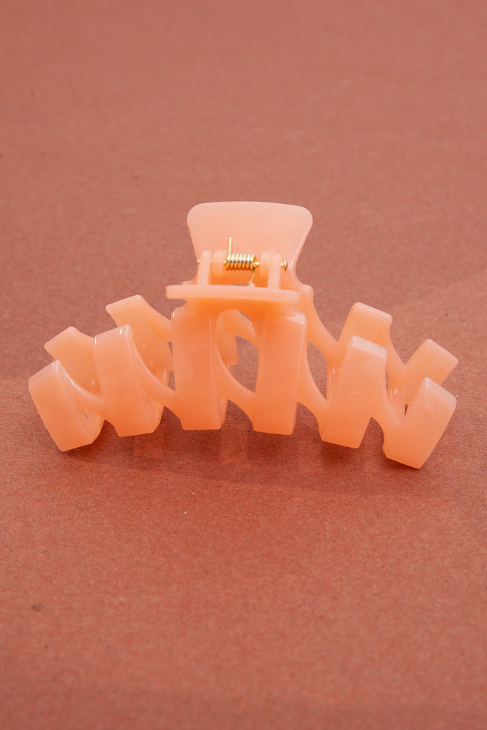 JUMBO GLOSSY WAIVY HAIR CLAW CLIPS | 40H584