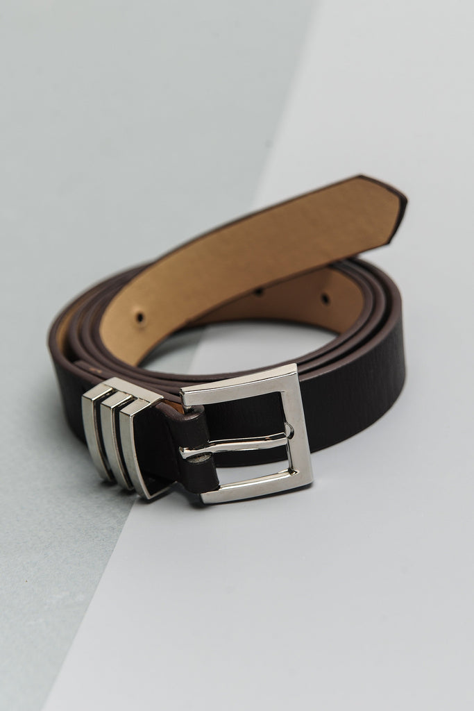 SQUARE BUCKLE LEATHER BELTS | 40BT616