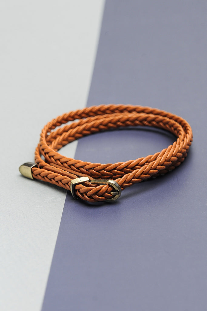 CLASSIC LEATHER BRAIDED BELT | 40BT617