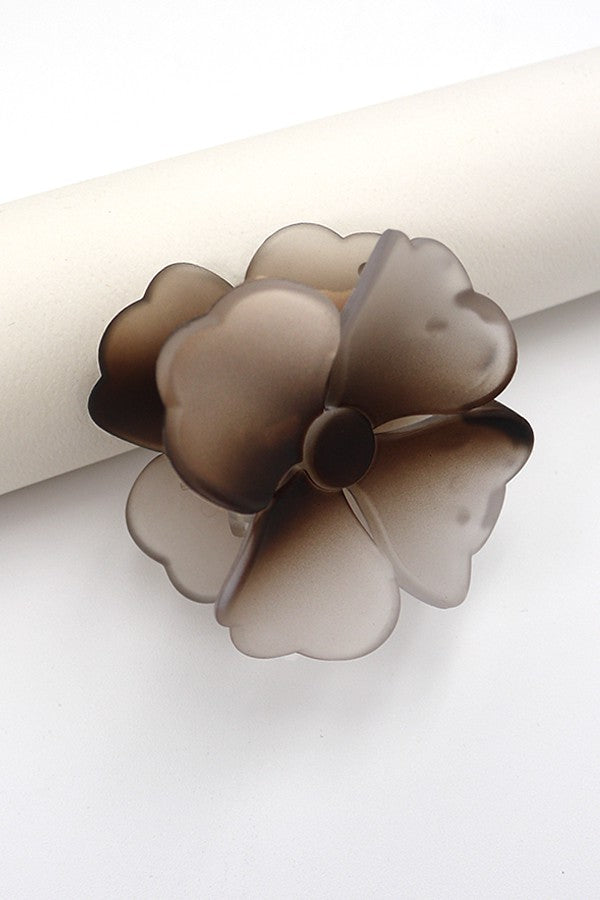 TRANSPARENT FLOWER HAIR CLAW CLIPS | 450H59