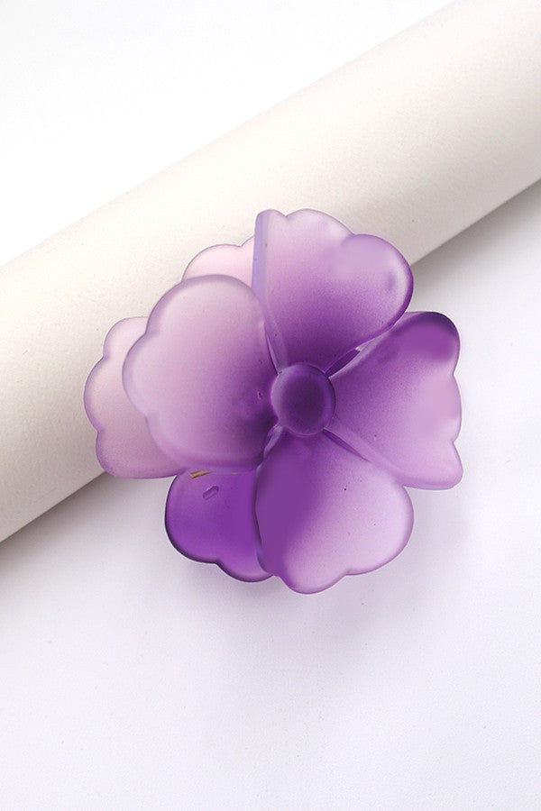 TRANSPARENT FLOWER HAIR CLAW CLIPS | 450H59