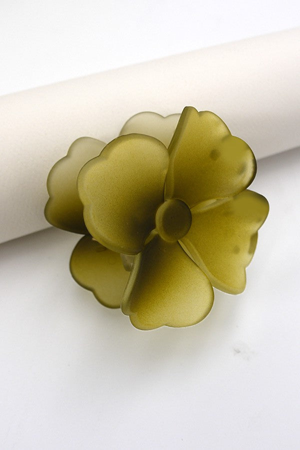 TRANSPARENT FLOWER HAIR CLAW CLIPS | 450H59