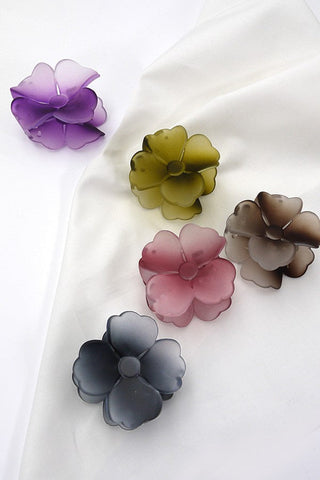 TRANSPARENT FLOWER HAIR CLAW CLIPS | 450H59