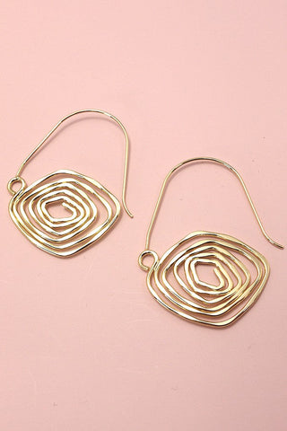 GEO MODERN SWIRL DROP EARRINGS | 80E673