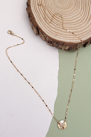 MINIMALIST CACTUS CHARM NECKLACE | 80N160