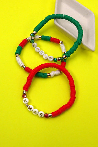 X-MAS TRIO HEISHI SILICONE DISC BEAD BRACELET | 10B3051905