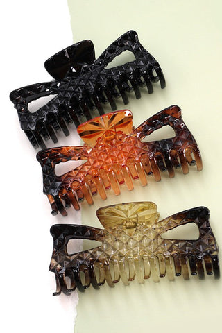 EXTRA LARGE OMBRE TORT CRYSTAL HAIR CLAW CLIPS | 40H639