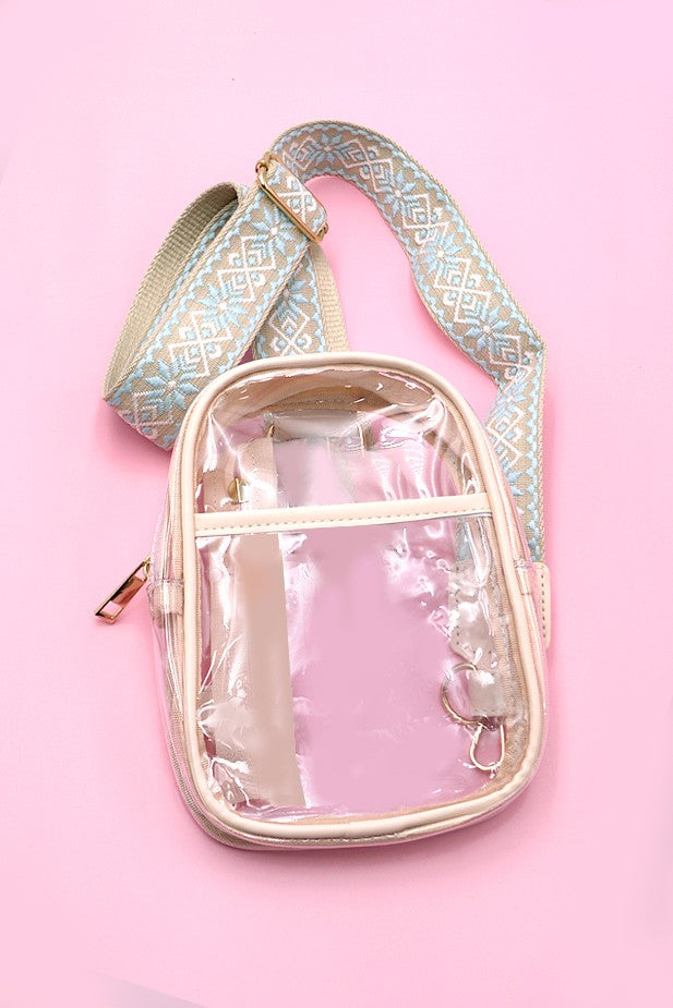 CLEAR SLING CROSSBODY STADIUM BAG | 40P514