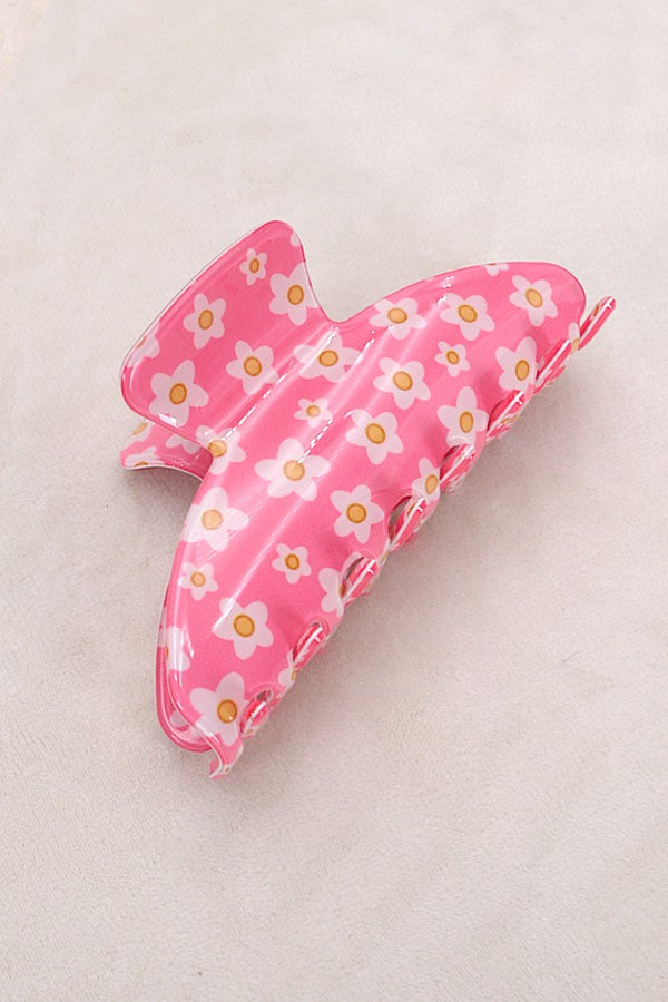 JUMBO FLOWER DAISY PETAL ACRYLIC HAIR CLAW CLIPS | 40H667