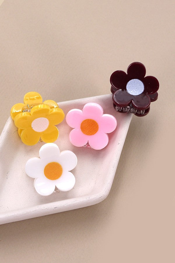MINI DAISY HAIR CLAW CLIP SET OF 4 | 40H669