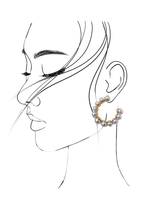 PEARL HOOP EARRINGS | 80E1680